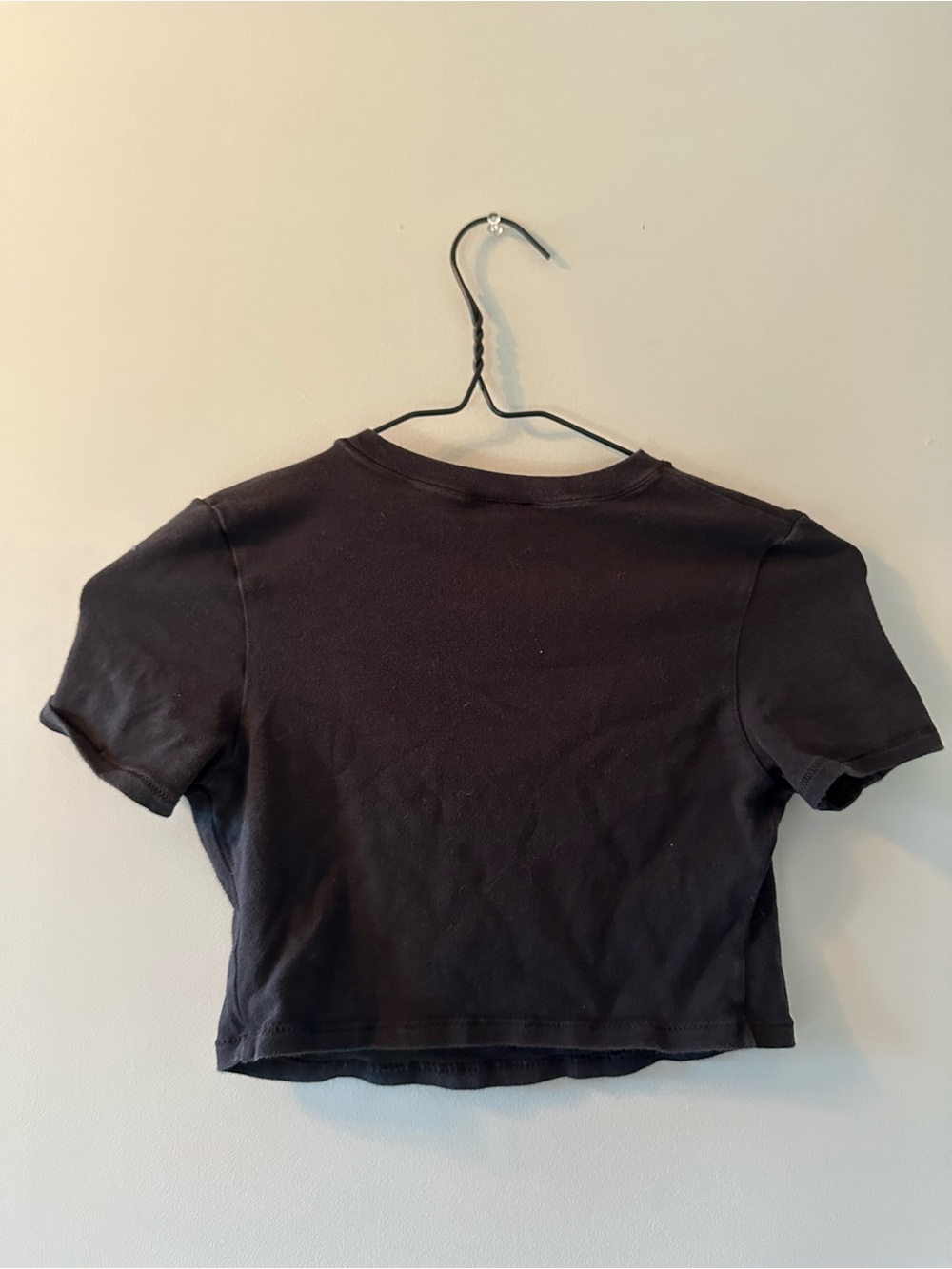 SKIMS Black Short Sleeve Crop Top